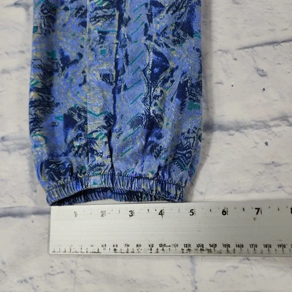 Athletic Works Blue Tribal Baggy MC Hammer Parachute Pants VINTAGE 90s MADE USA